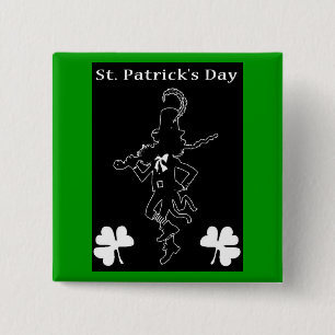 Macaron Carré 5 Cm Bouton de la Saint Patrick