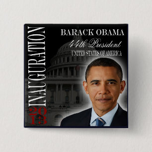 Macaron Carré 5 Cm Bouton de l'inauguration 2013 d'Obama