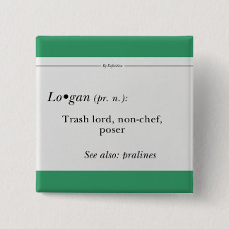 Macaron Carré 5 Cm Bouton de Logan de modérateur
