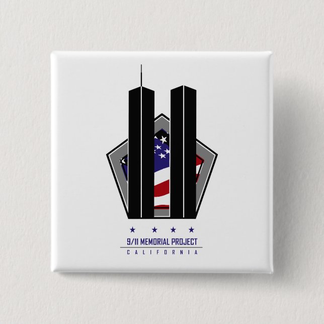 Macaron Carré 5 Cm Bouton de logo (Devant)