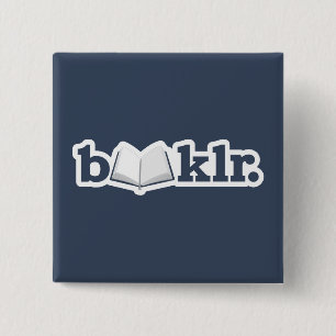 Macaron Carré 5 Cm Bouton de logo de Booklr