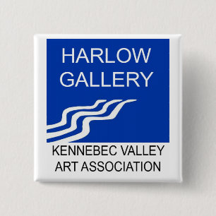 Macaron Carré 5 Cm Bouton de logo de Harlow Gallery/KVAA