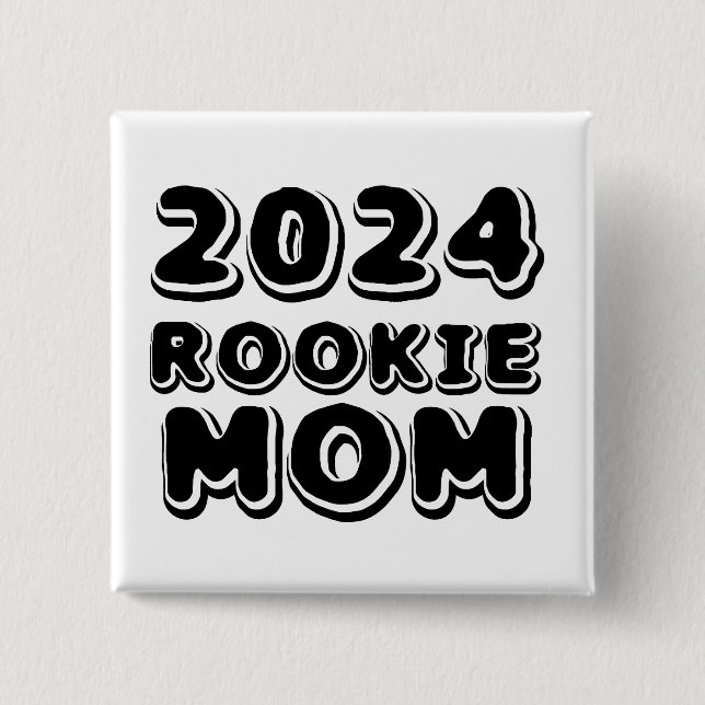 Macaron Carré 5 Cm Bouton de maman recrue 2024 (Devant)