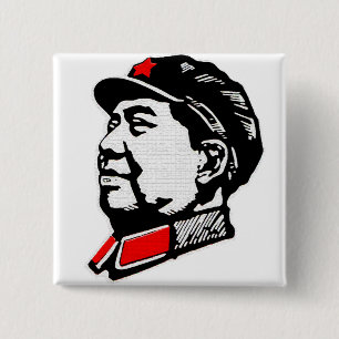 Macaron Carré 5 Cm Bouton de Mao de Président