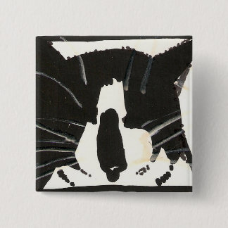 Macaron Carré 5 Cm Bouton de "Maow"
