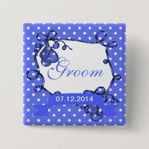 Macaron Carré 5 Cm Bouton de mariage du marié