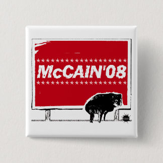 Macaron Carré 5 Cm bouton de McCain-signe