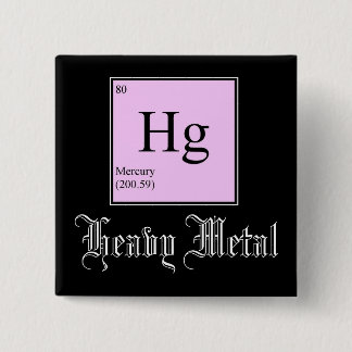 Macaron Carré 5 Cm Bouton de métaux lourds