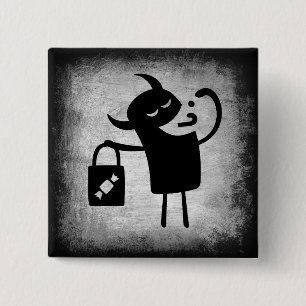 Macaron Carré 5 Cm Bouton de monstre de Halloween pour le tour ou la