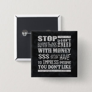Macaron Carré 5 Cm Bouton de motivation de Pinback de carré de
