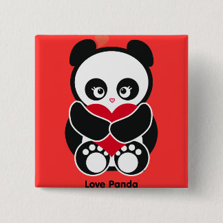 Macaron Carré 5 Cm Bouton de Panda® d'amour