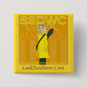 Macaron Carré 5 Cm Bouton de Panthéon de geek