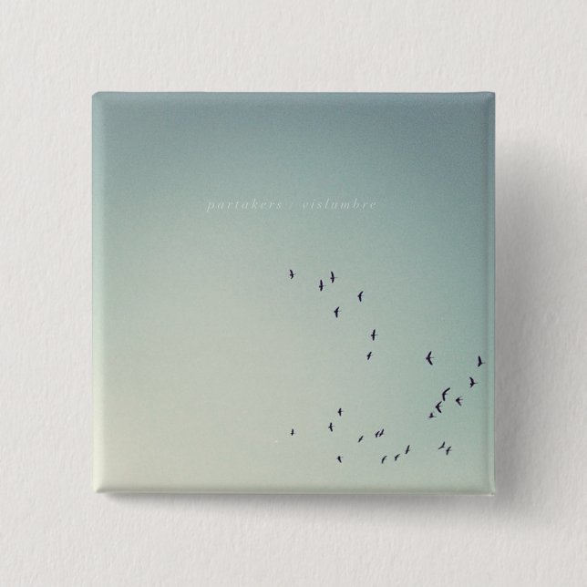 Macaron Carré 5 Cm Bouton de Partakers (Devant)