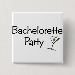 Macaron Carré 5 Cm Bouton de partie de Bachelorette