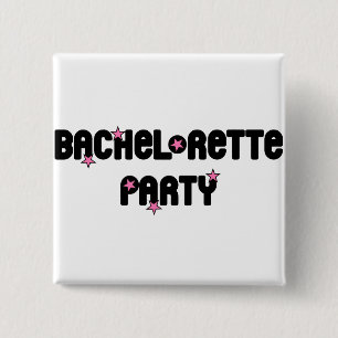 Macaron Carré 5 Cm Bouton de partie de Bachelorette