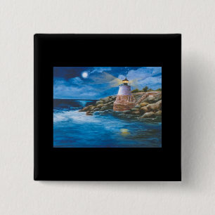Macaron Carré 5 Cm Bouton de phare de colline de château