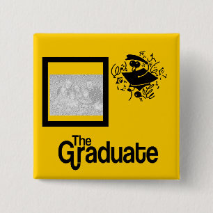 Macaron Carré 5 Cm BOUTON de photo de diplômé-- choisissez la COULE