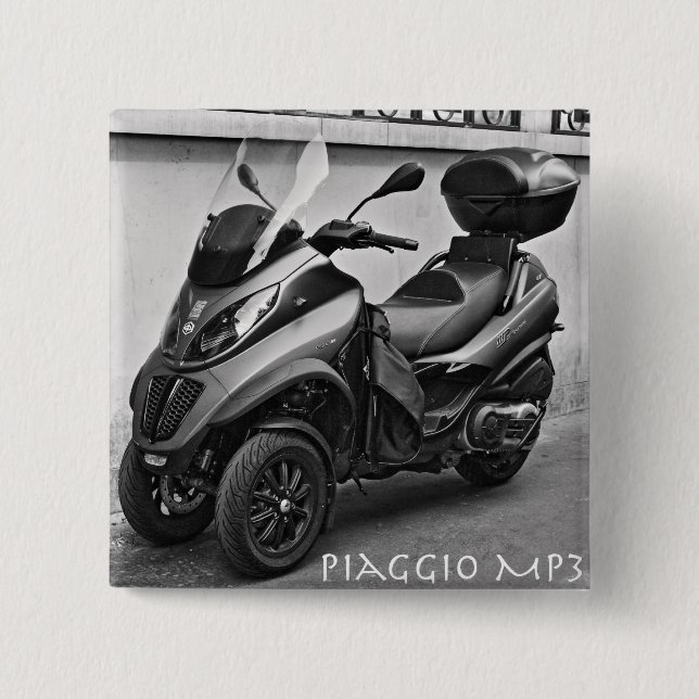 Macaron Carré 5 Cm Bouton de Piaggio MP3 (Devant)
