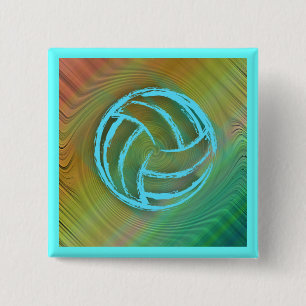 Macaron Carré 5 Cm Bouton de pirouette de volleyball