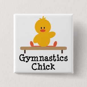 Macaron Carré 5 Cm Bouton de poussin de gymnastique