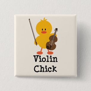 Macaron Carré 5 Cm Bouton de poussin de violon
