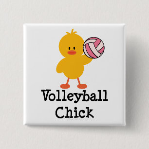 Macaron Carré 5 Cm Bouton de poussin de volleyball