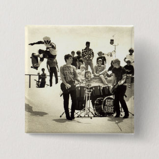 Macaron Carré 5 Cm Bouton de punk de patin d'Agent Orange