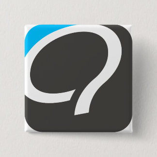 Macaron Carré 5 Cm Bouton de Q - bleu