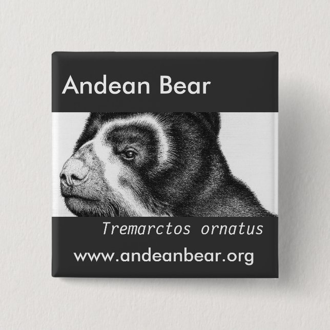 Macaron Carré 5 Cm Bouton de R. Manrique Square (Devant)