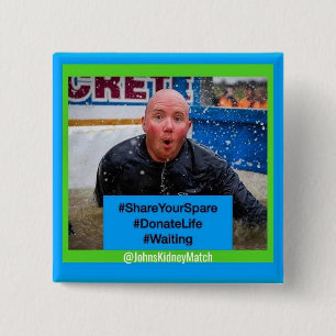 Macaron Carré 5 Cm Bouton de recherche du donneur vivant