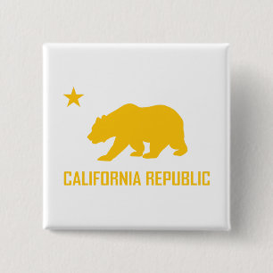 Macaron Carré 5 Cm Bouton de République de la Californie