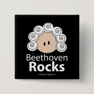 Macaron Carré 5 Cm Bouton de roches de Beethoven