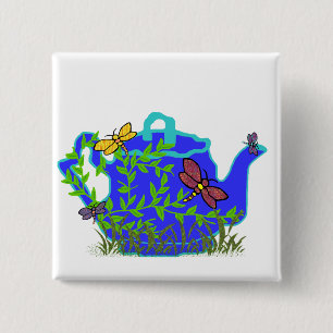 Macaron Carré 5 Cm Bouton de théière de libellule