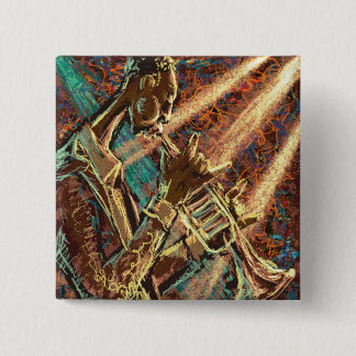 Macaron Carré 5 Cm Bouton de trompette de JAZZ