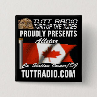 Macaron Carré 5 Cm Bouton de Tutt Allstar par radio