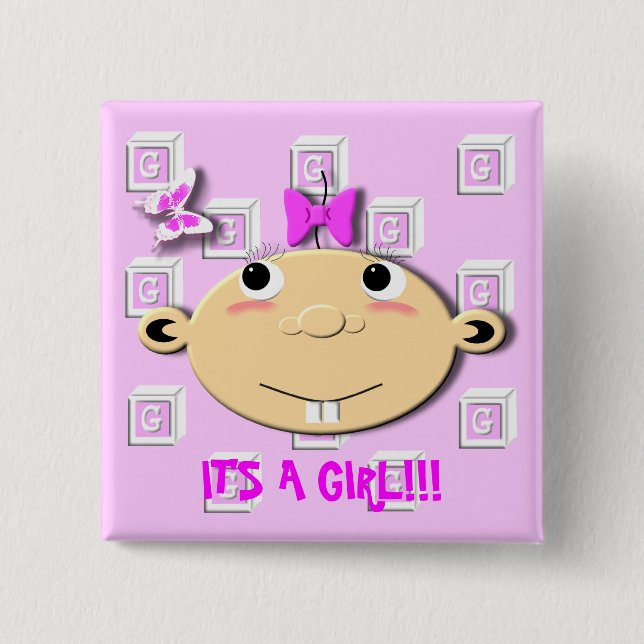 Macaron Carré 5 Cm Bouton de WBlocks- (Devant)