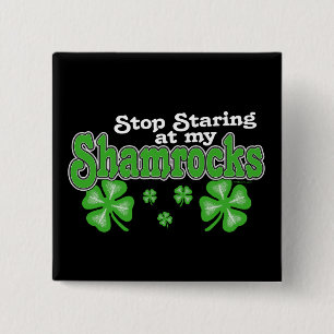 Macaron Carré 5 Cm Bouton Démarrage en Shamrock