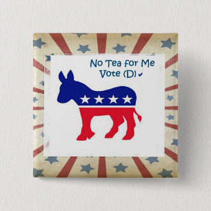 Macaron Carré 5 Cm Bouton Democratic de vote