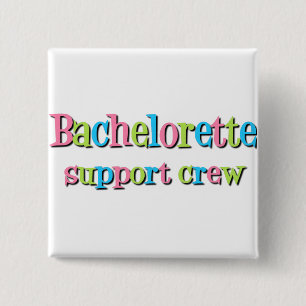 Macaron Carré 5 Cm Bouton d'équipage de soutien de Bachelorette
