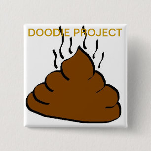 MACARON CARRÉ 5 CM BOUTON D'ÉQUIPE RESPONSABLE DU PROJET DE DOODIE