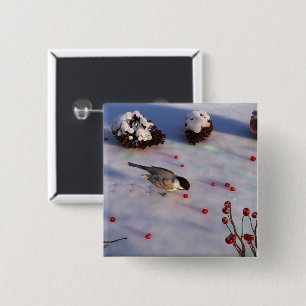 Macaron Carré 5 Cm Bouton d'hiver du poulet