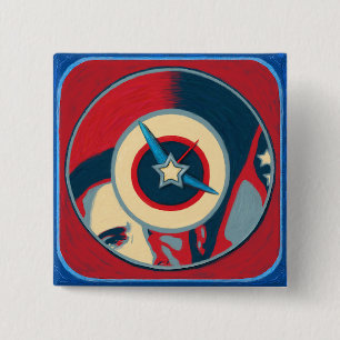 Macaron Carré 5 Cm Bouton d'horloge d'Obama