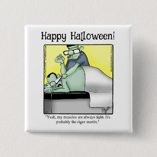 Macaron Carré 5 Cm Bouton d'Humour Halloween amusant Cadeaux/Faveurs