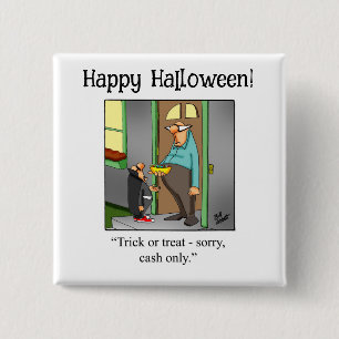 Macaron Carré 5 Cm Bouton d'Humour Halloween amusant Cadeaux/Faveurs