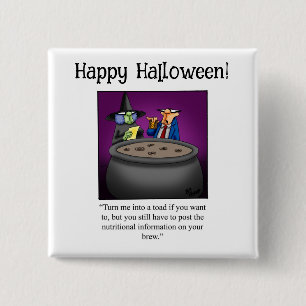 Macaron Carré 5 Cm Bouton d'Humour Halloween amusant Cadeaux/Faveurs