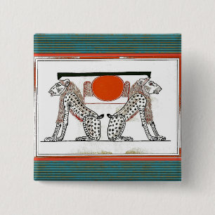 Macaron Carré 5 Cm Bouton dieux égyptien