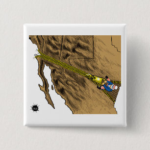 Macaron Carré 5 Cm bouton d'Immigration-couleur