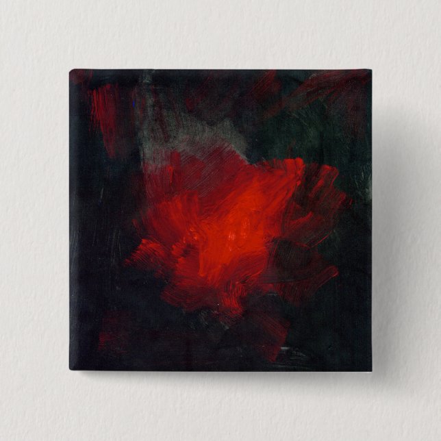 Macaron Carré 5 Cm Bouton d'incendie de minuit (Devant)