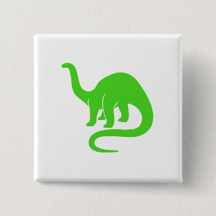 Macaron Carré 5 Cm Bouton Dinosaur Vert clair