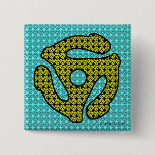 Macaron Carré 5 Cm Bouton d'insertion de disque de 45 t/mn